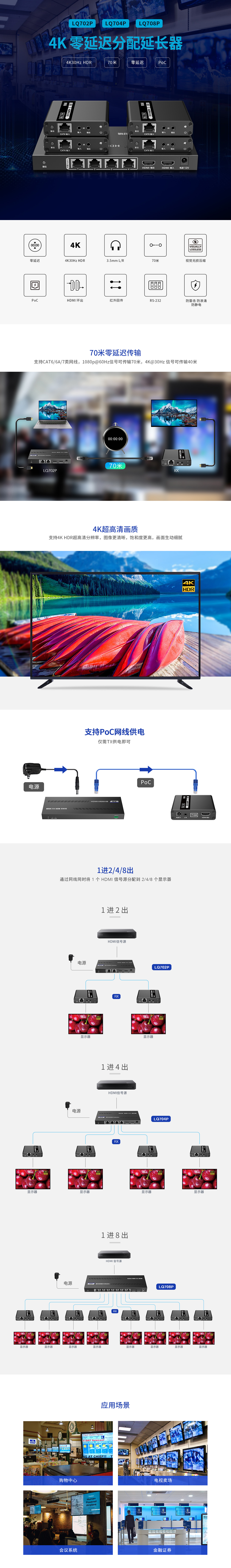 HDMI™ 延长分配器